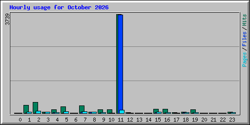 Hourly usage for October 2026